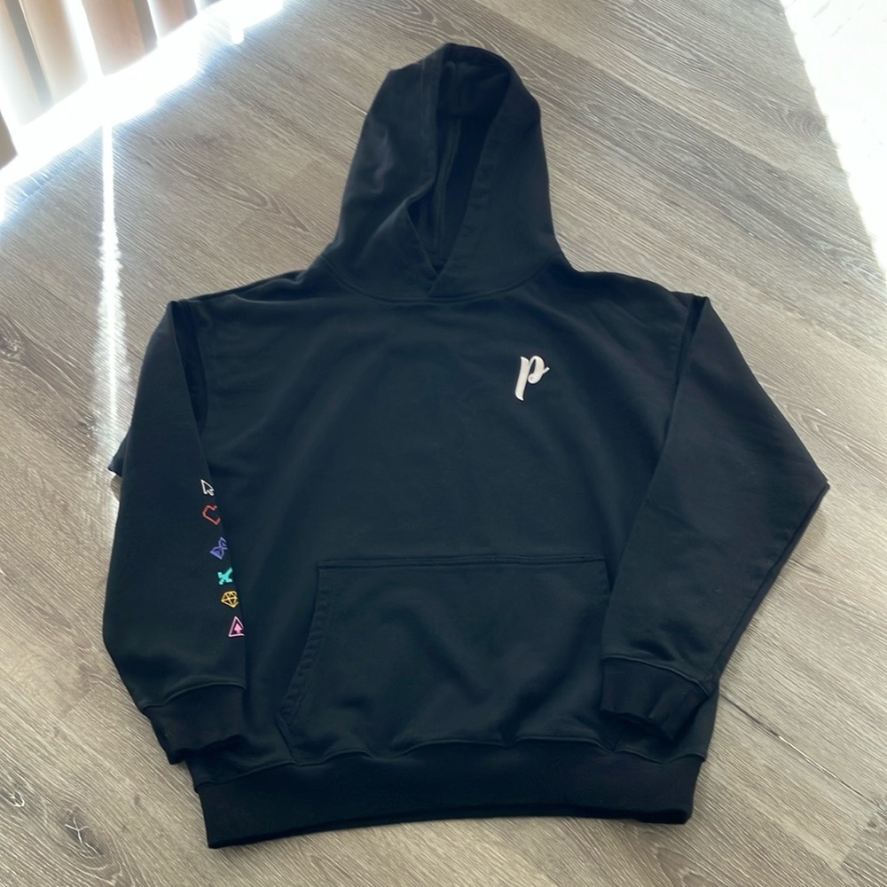 Pokimane Poky Black men’s pullover Hoodie Size:M
